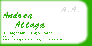 andrea allaga business card